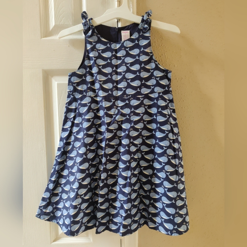 Vintage Gymboree Coastal Whale Seaside Cape Cod Girls Dress 7 NWOT 🐟 🌊